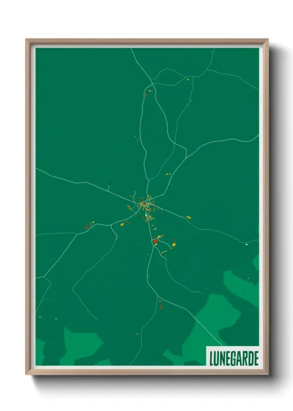 Une affiche de carte sur Lunegarde