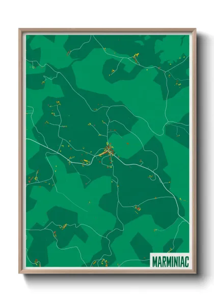 Une affiche de carte sur Marminiac