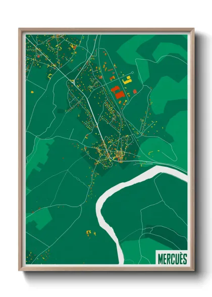 Une affiche de carte sur Mercuès