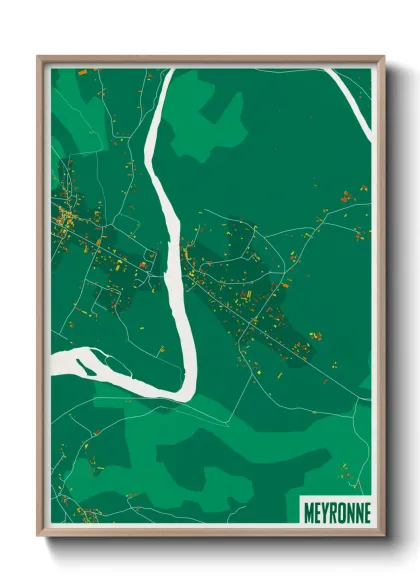 Une affiche de carte sur Meyronne