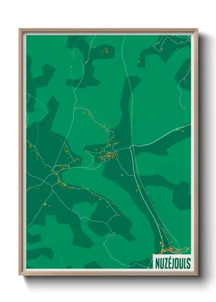 Une affiche de carte sur Nuzéjouls