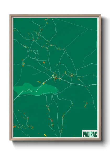 Une affiche de carte sur Padirac