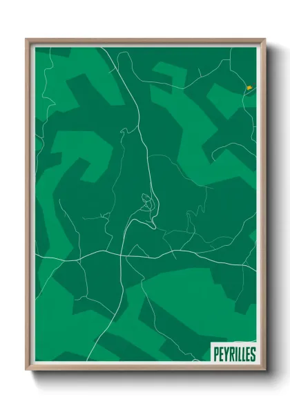 Une affiche de carte sur Peyrilles