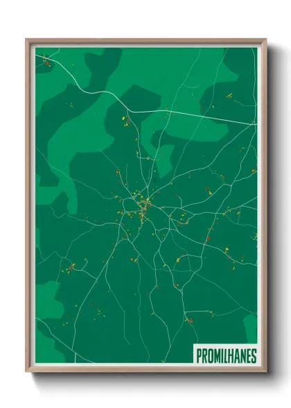 Une affiche de carte sur Promilhanes