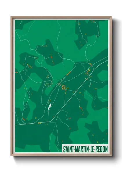 Une affiche de carte sur Saint-Martin-le-Redon
