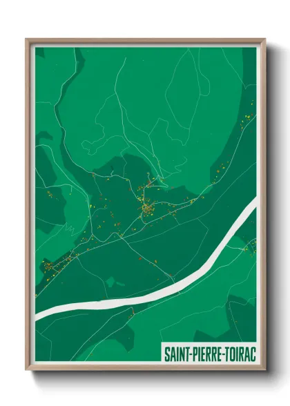 Une affiche de carte sur Saint-Pierre-Toirac