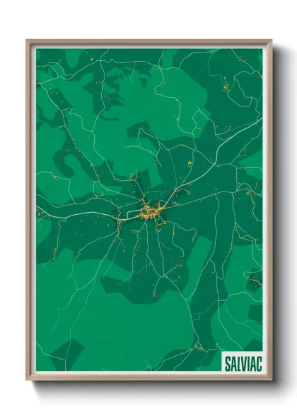 Une affiche de carte sur Salviac