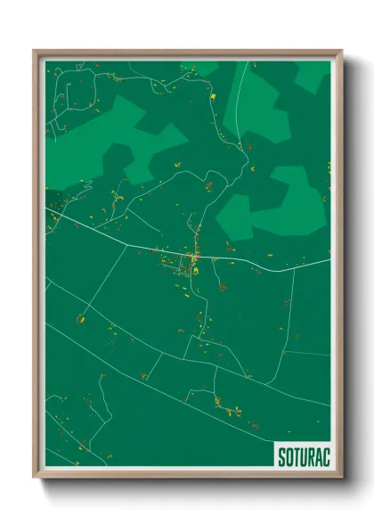 Une affiche de carte sur Soturac