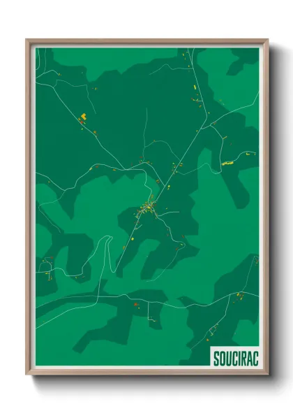 Une affiche de carte sur Soucirac