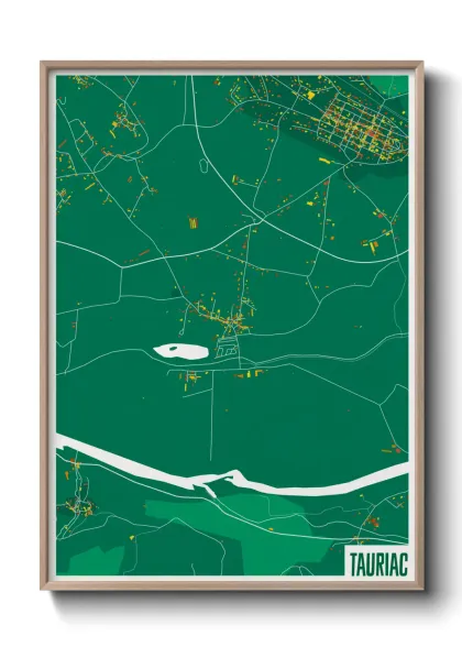 Une affiche de carte sur Tauriac