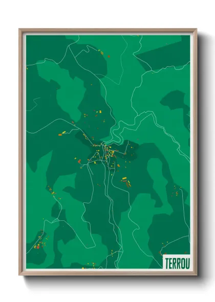 Une affiche de carte sur Terrou