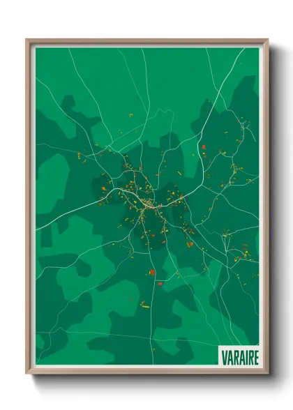 Une affiche de carte sur Varaire