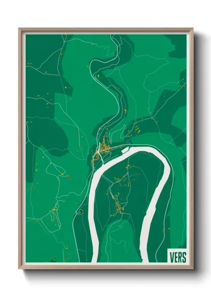 Une affiche de carte sur Vers