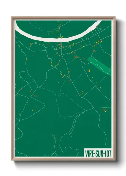 Une affiche de carte sur Vire-sur-Lot
