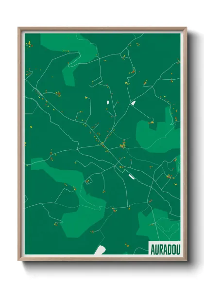 Une affiche de carte sur Auradou