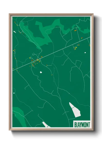 Une affiche de carte sur Blaymont