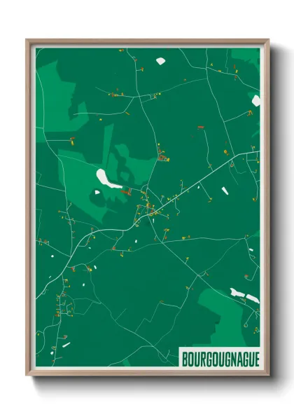 Une affiche de carte sur Bourgougnague