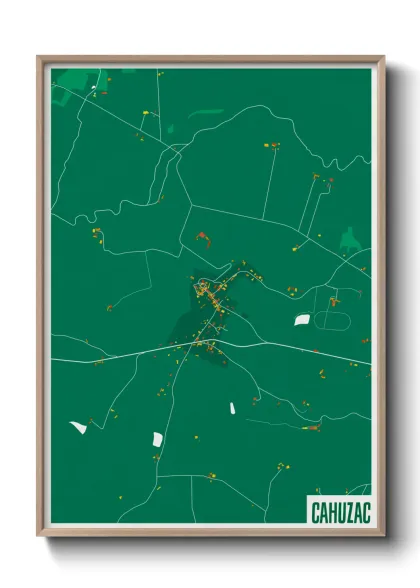 Une affiche de carte sur Cahuzac