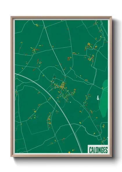 Une affiche de carte sur Calonges