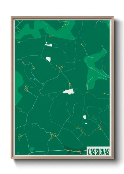 Une affiche de carte sur Cassignas