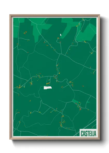Une affiche de carte sur Castella