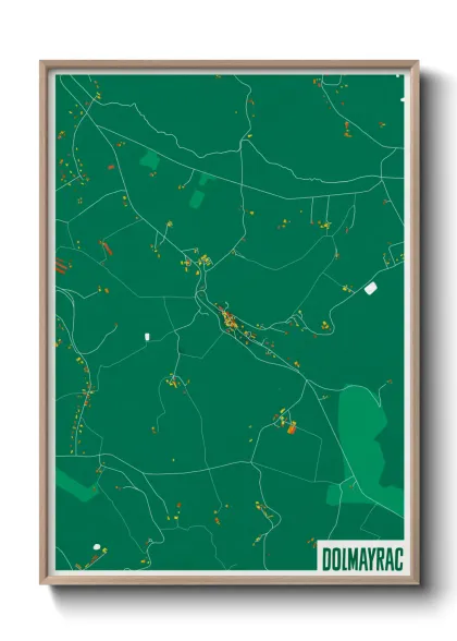 Une affiche de carte sur Dolmayrac