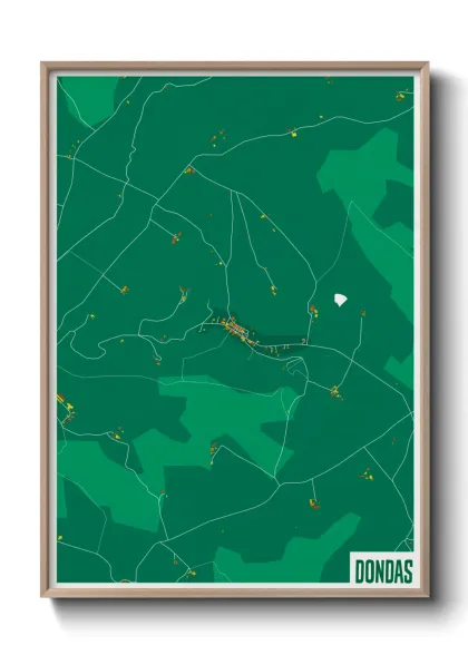 Une affiche de carte sur Dondas