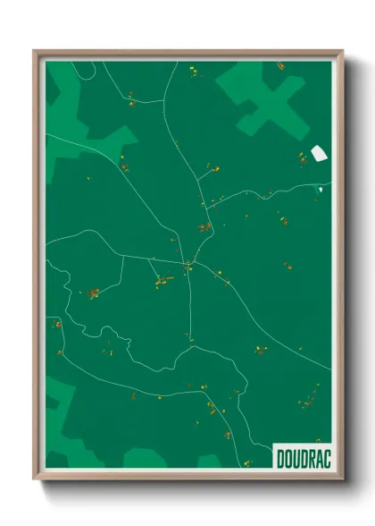 Une affiche de carte sur Doudrac