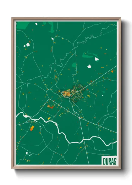 Une affiche de carte sur Duras