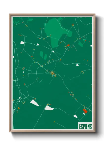 Une affiche de carte sur Espiens