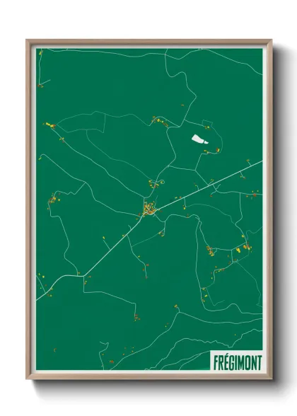 Une affiche de carte sur Frégimont