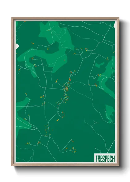 Une affiche de carte sur Frespech