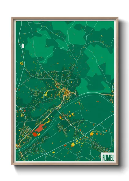 Une affiche de carte sur Fumel