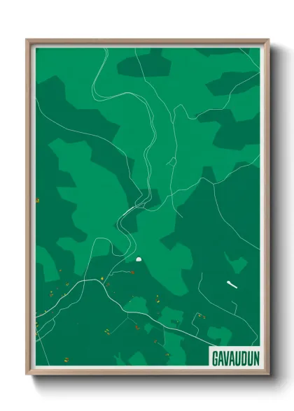 Une affiche de carte sur Gavaudun