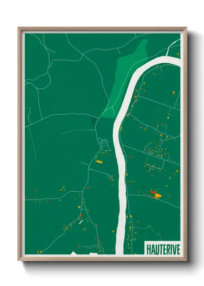 Une affiche de carte sur Hauterive