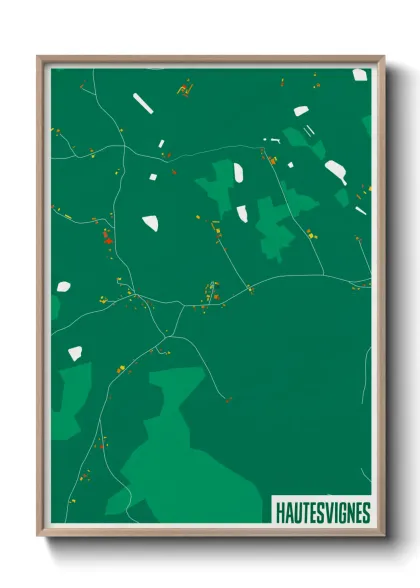Une affiche de carte sur Hautesvignes