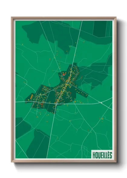 Une affiche de carte sur Houeillès
