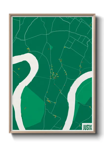 Une affiche de carte sur Jusix
