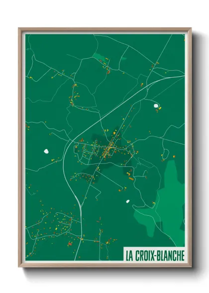 Une affiche de carte sur La Croix-Blanche