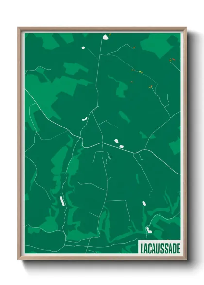 Une affiche de carte sur Lacaussade