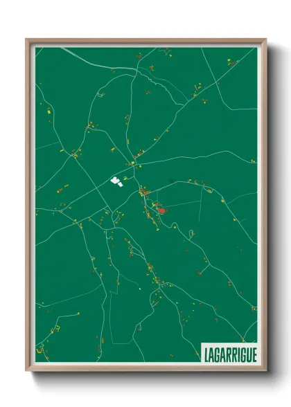 Une affiche de carte sur Lagarrigue