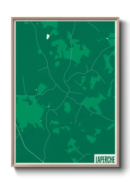Une affiche de carte sur Laperche