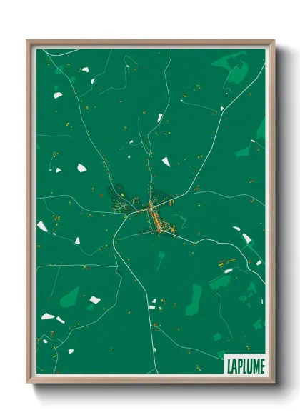 Une affiche de carte sur Laplume