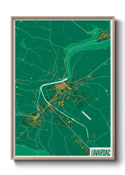Une affiche de carte sur Lavardac