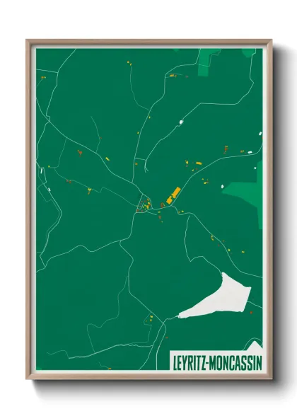 Une affiche de carte sur Leyritz-Moncassin