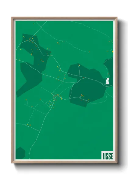 Une affiche de carte sur Lisse