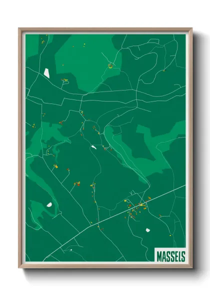 Une affiche de carte sur Massels