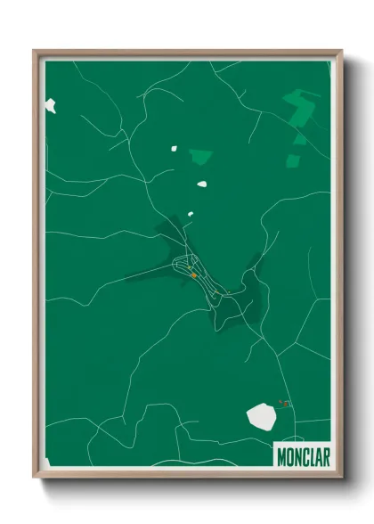 Une affiche de carte sur Monclar
