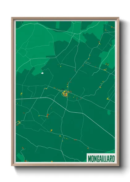 Une affiche de carte sur Mongaillard