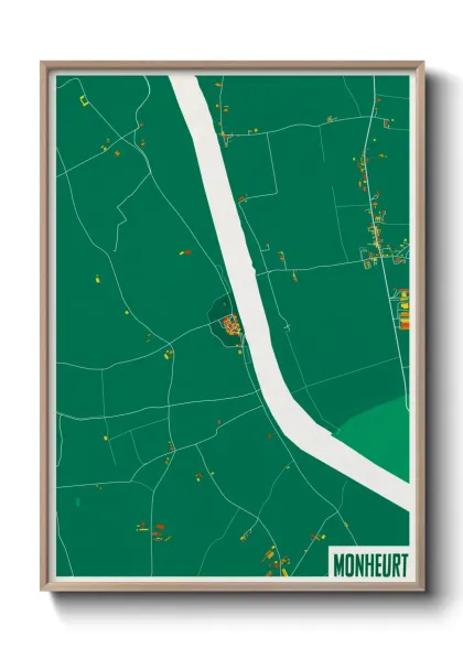 Une affiche de carte sur Monheurt